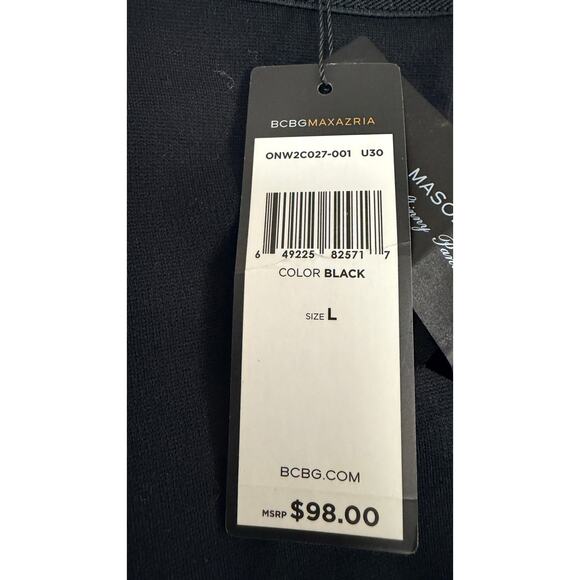 BCBGMAXAZRIA Mason Skinny Pant Black L Stretch Dress Legging NWT - Picture 2 of 4